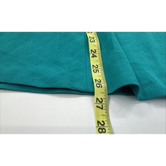 Vintage DONNA RICCO Sleeveless Dress Womes 8P Green Linen Lined A-Line Y2K NEW - Picture 11 of 12